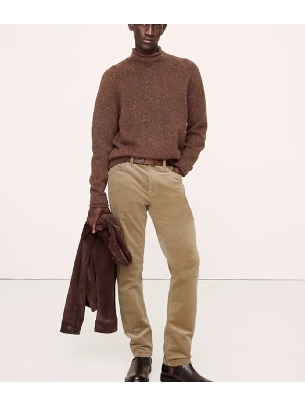 Banana Republic Mens Brown Slim-Fit Corduroy Pants Size 32 x 32